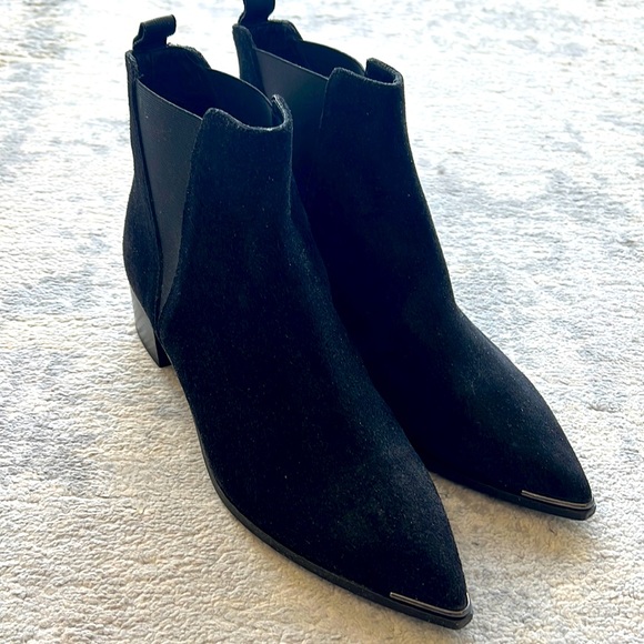 Acne Studios black suede boots